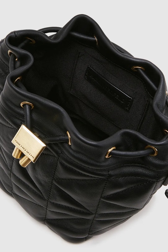 Δερμάτινη τσάντα Karl Lagerfeld μαύρο A4W30088