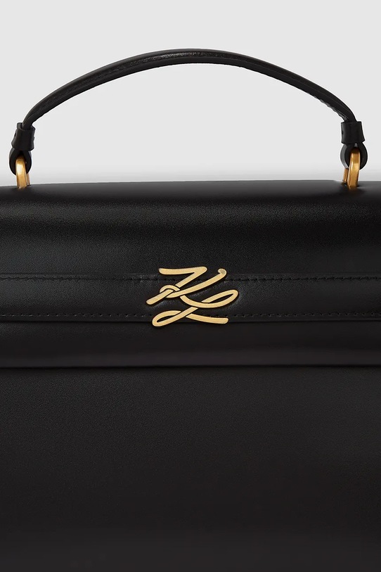 Karl Lagerfeld poșetă de piele A4W30099 negru AW25