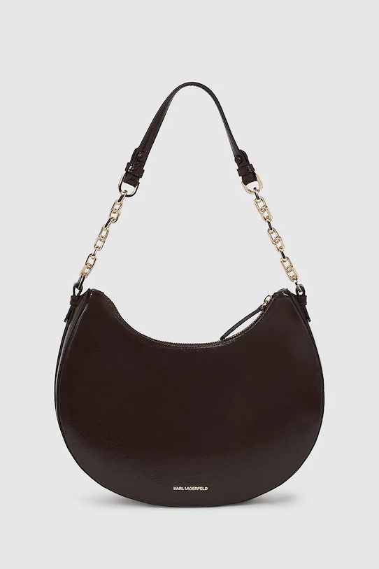 Kožená kabelka Karl Lagerfeld K/AUTOGRAPH A4W30104 burgundské AW25