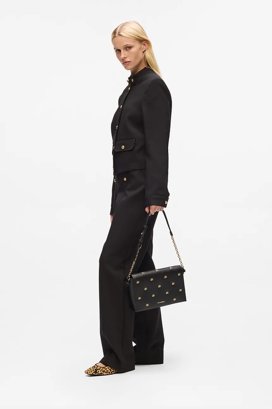 Kožená kabelka Karl Lagerfeld K/AUTOGRAPH A4W30109 čierna