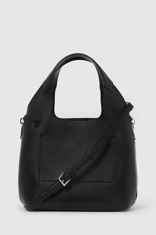 Karl Lagerfeld poșetă de piele A4W30271 negru AW25