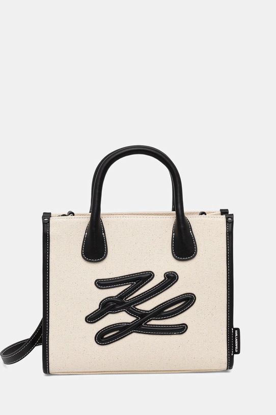 Τσάντα Karl Lagerfeld υφασμάτινο μπεζ A4W50026