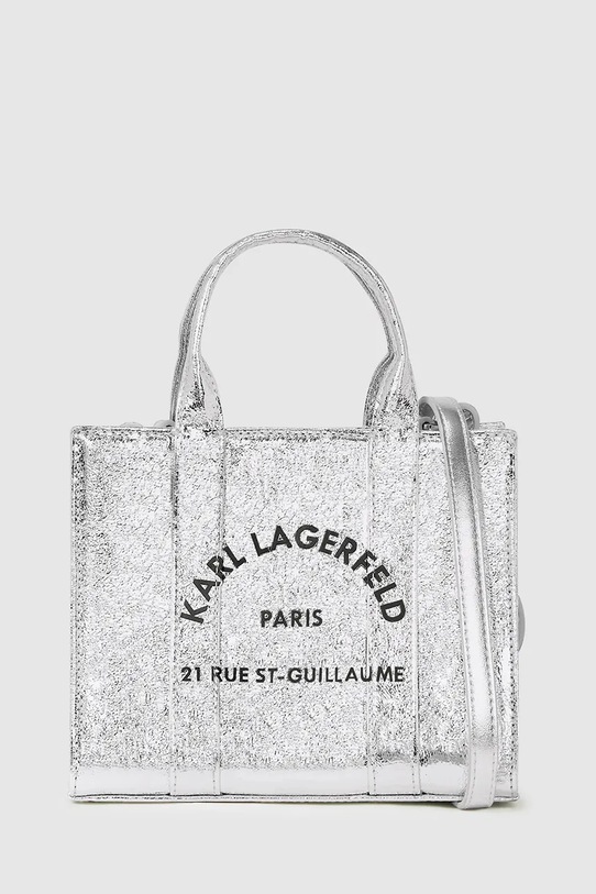 Karl Lagerfeld poșetă curea detasabila argintiu A4W50059