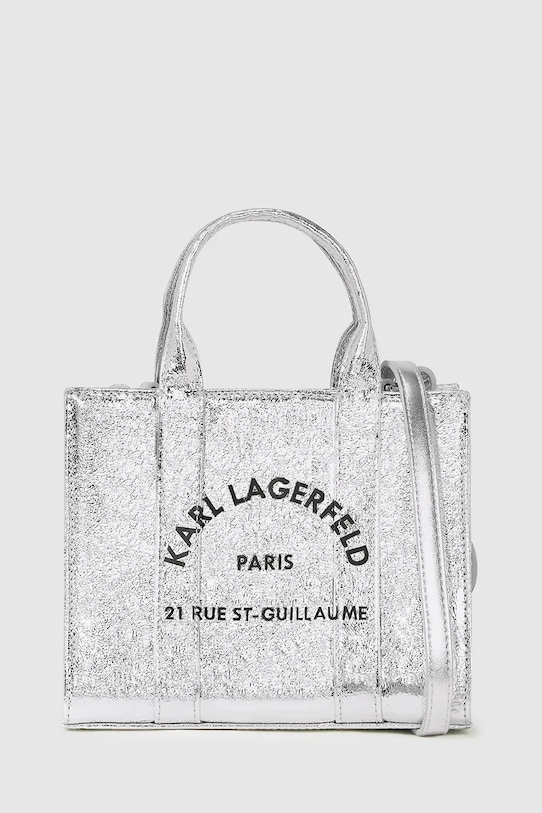 Karl Lagerfeld torebka K/RSG odpinany pasek srebrny A4W50059