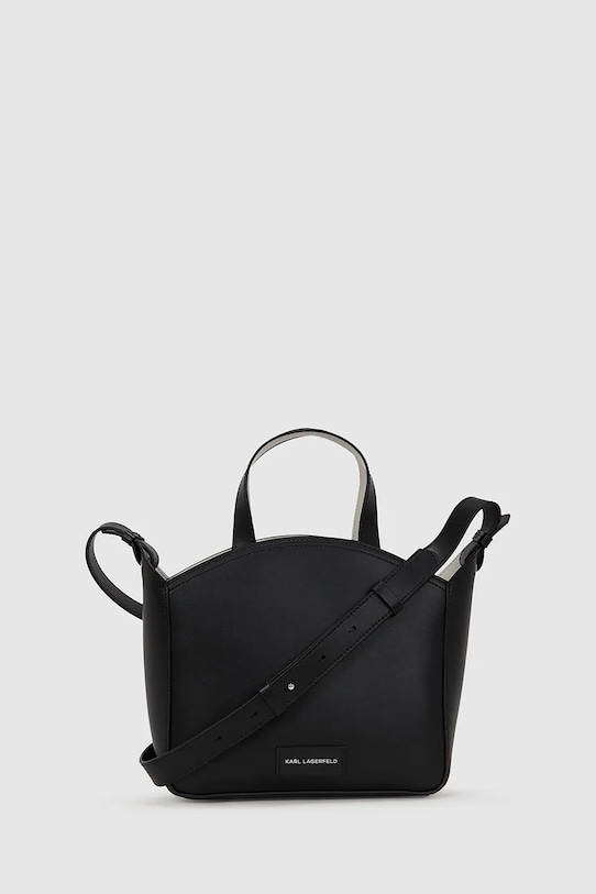 Karl Lagerfeld torebka skórzana K/CIRCLE A4W30070 czarny AW25