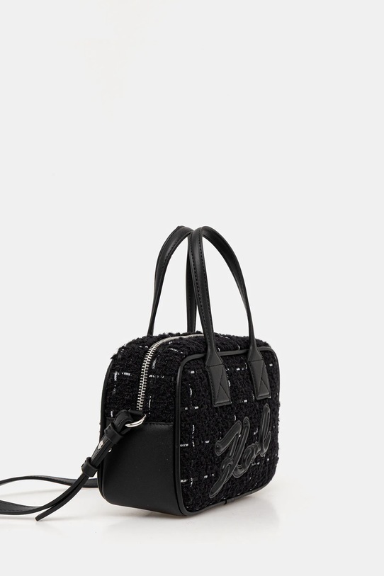 Karl Lagerfeld torebka z dodatkiem wełny A4W30259 czarny AW25