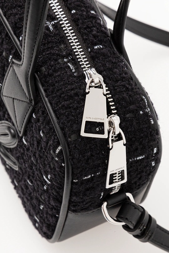 Karl Lagerfeld torebka z dodatkiem wełny A4W30259 czarny