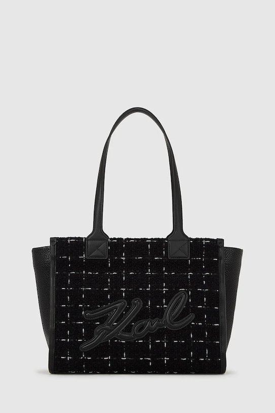 Karl Lagerfeld torebka K/SKUARE tekstylny czarny A4W30260
