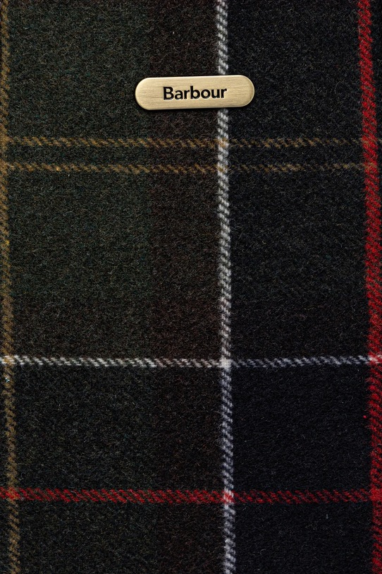 Barbour torebka z wełną zielony LBA0424