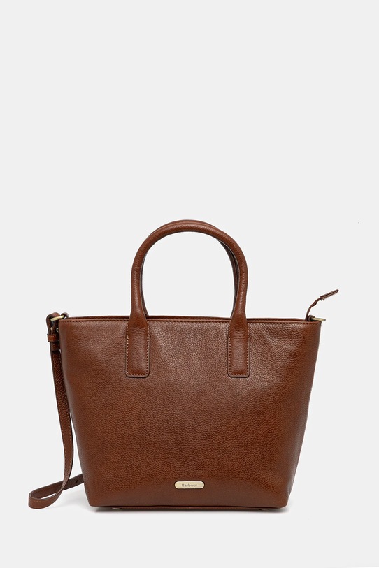 Barbour torebka skórzana skóra licowa brązowy LBA0489