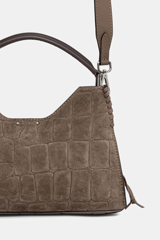 Accesorii Gianni Chiarini geantă de mână din piele întoarsă AURORA BS.11845.CM maro