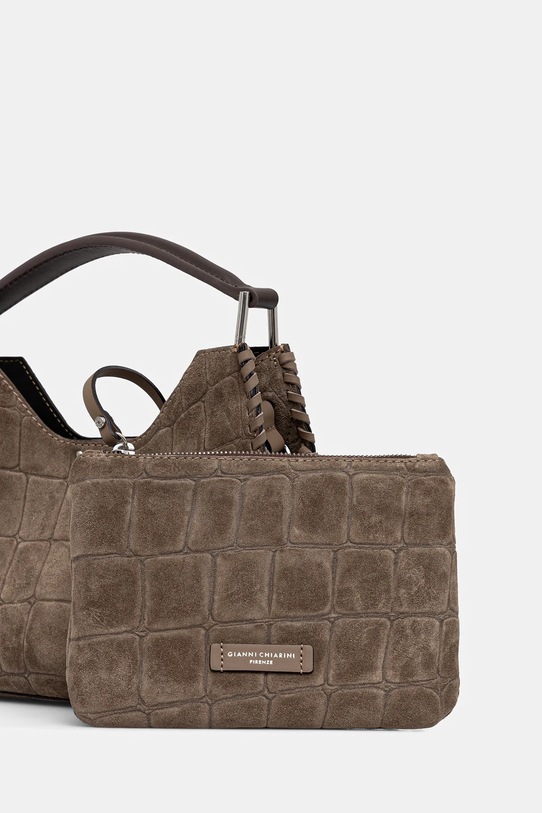 Gianni Chiarini geantă de mână din piele întoarsă AURORA BS.11845.CM maro