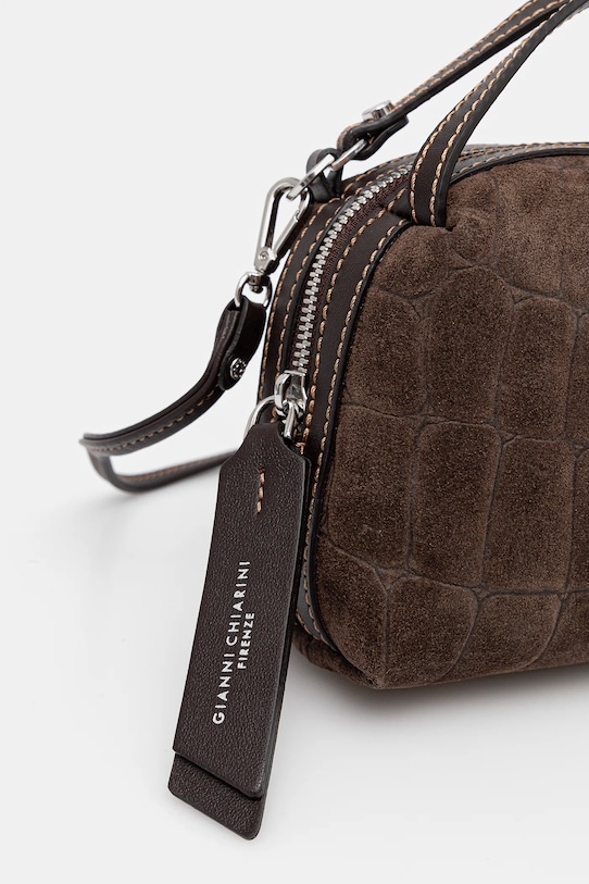 Accesorii Gianni Chiarini geantă de mână din piele întoarsă ALIFA BS.8255.CMCOCCO maro