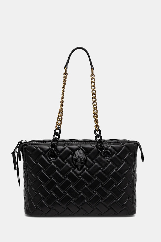 Kurt Geiger London torebka skórzana KENSINGTON skóra licowa czarny 5018800109