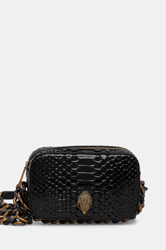 Kurt Geiger London torebka skórzana KENSINGTON nie mieści A4 czarny 9321100719