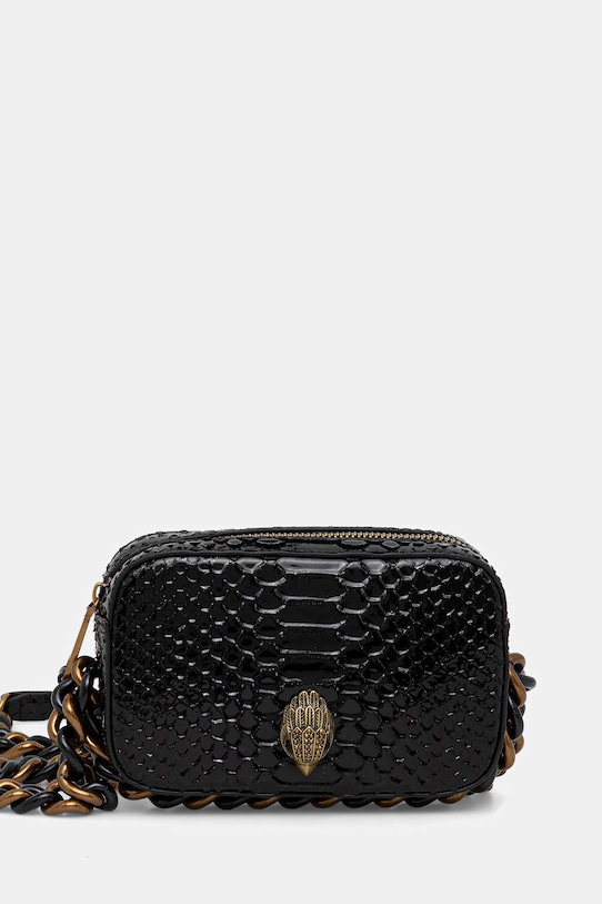 Kurt Geiger London torebka skórzana KENSINGTON nie mieści A4 czarny 9321100719