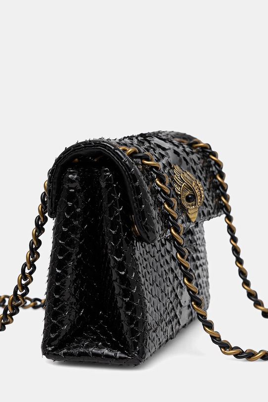 Kurt Geiger London geantă de piele MINI KENSINGTON 5017300719 negru AW25