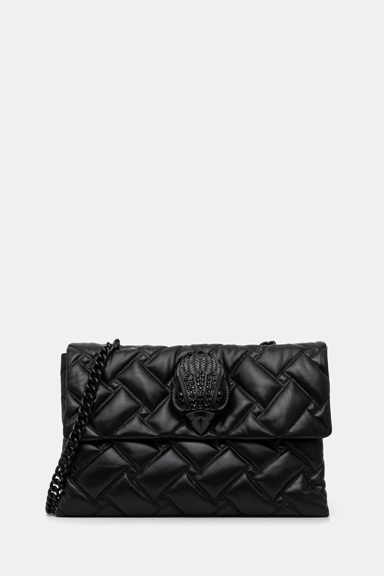 Kurt Geiger London torebka skórzana KENSINGTON mieści A4 czarny 5031500109