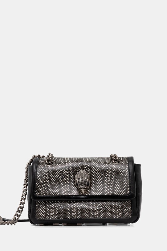 Kožená kabelka Kurt Geiger London KENSINGTON usňová koža čierna 5019001189