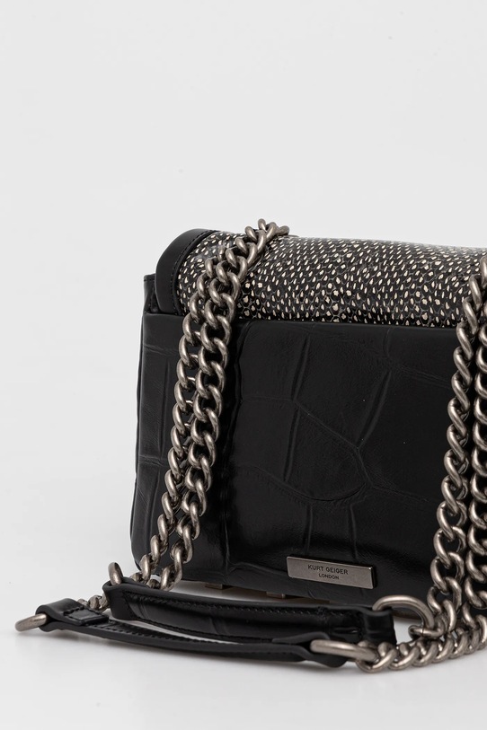 Accesorii Kurt Geiger London geantă de piele KENSINGTON 5019001189 negru