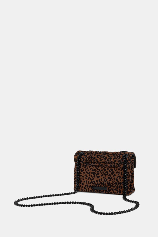 Akcesoria Kurt Geiger London torebka zamszowa MINI KENSINGTON 5017339289 brązowy