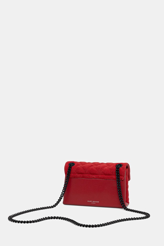 Akcesoria Kurt Geiger London torebka skórzana MINI KENSINGTON 5017350219 czerwony