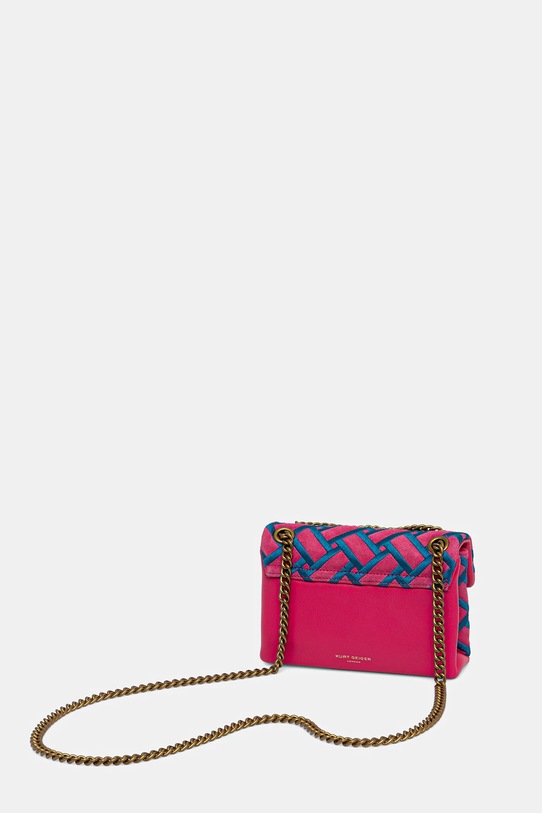 Akcesoria Kurt Geiger London torebka skórzana MINI KENSINGTON 5017657219 różowy