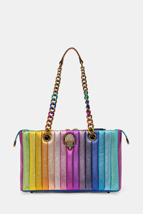 Kurt Geiger London borsa a mano in pelle KENSINGTON pelle fiore multicolore 5019569109