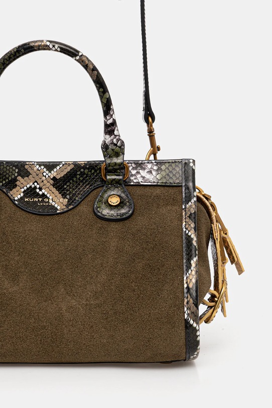 Akcesoria Kurt Geiger London torebka skórzana CHELSEA 4984279029 zielony