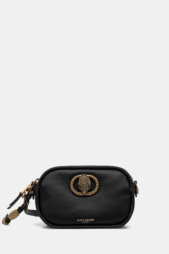 Kurt Geiger London torebka skórzana CHELSEA nie mieści A4 czarny 4984800109