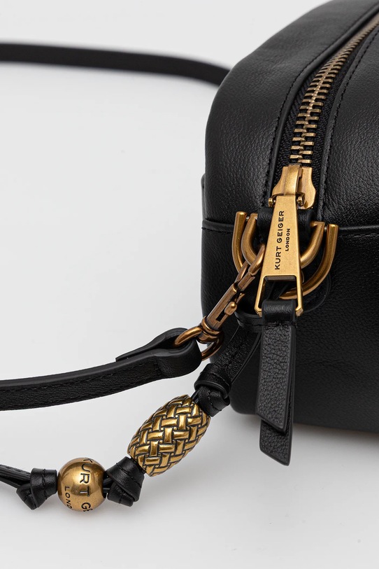 Kurt Geiger London torebka skórzana CHELSEA czarny 4984800109