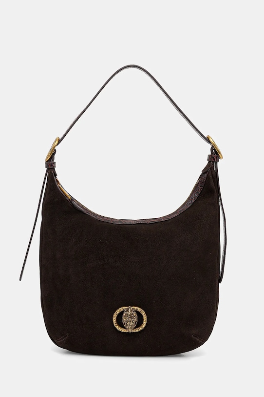 Semišová kabelka Kurt Geiger London CHELSEA semišová kůže hnědá 4978931219