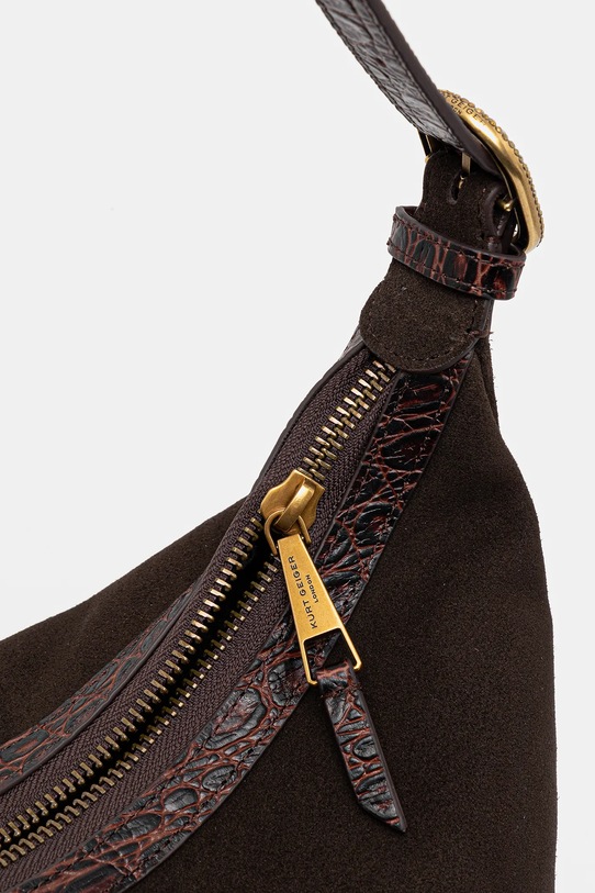 Semišová kabelka Kurt Geiger London CHELSEA 4978931219 hnědá