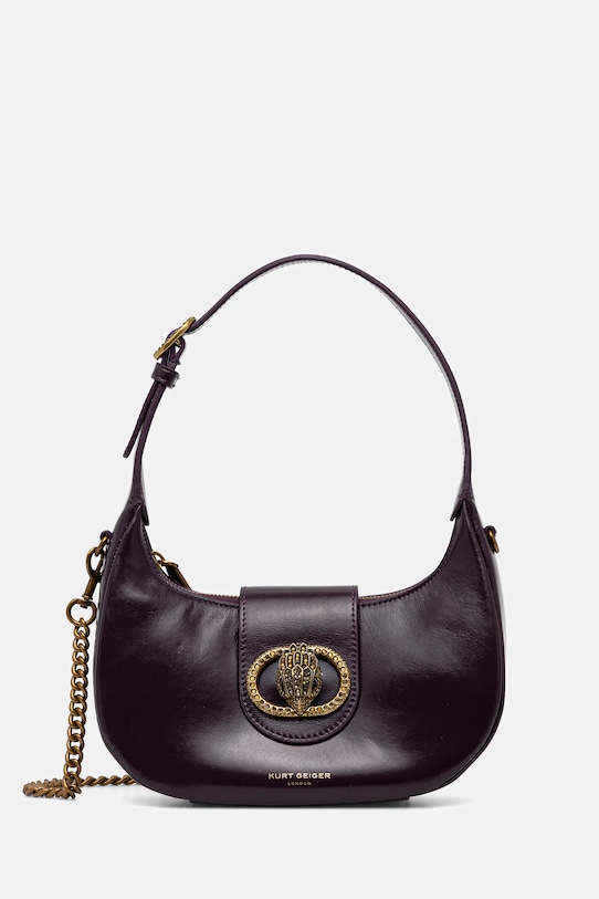Kurt Geiger London poșetă de piele CHELSEA uni violet 3601190319