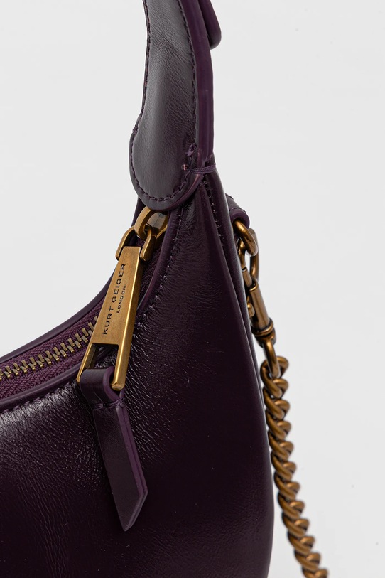 Шкіряна сумочка Kurt Geiger London CHELSEA фіолетовий 3601190319