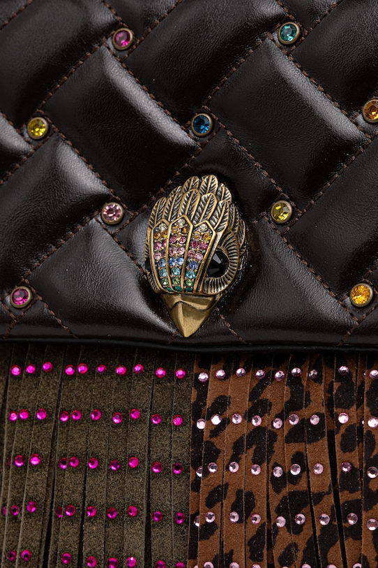 Kožená kabelka Kurt Geiger London KENSINGTON hnědá 5025339219