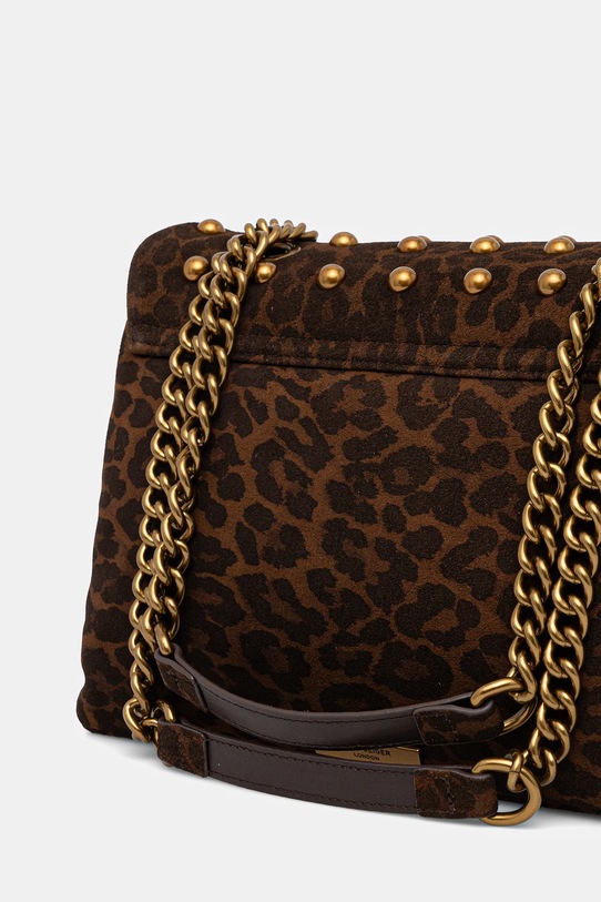 Akcesoria Kurt Geiger London torebka zamszowa KENSINGTON 5023035289 brązowy