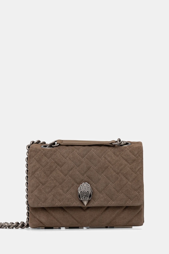 Kurt Geiger London geantă de mână din piele întoarsă KENSINGTON nu incape in A4 maro 9959847209