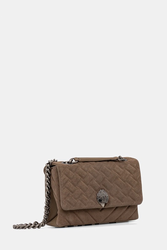Semišová kabelka Kurt Geiger London KENSINGTON 9959847209 hnědá AW25