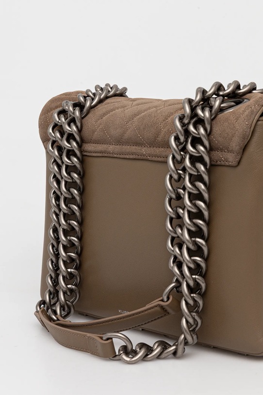 Accesorii Kurt Geiger London geantă de mână din piele întoarsă KENSINGTON 9959847209 maro