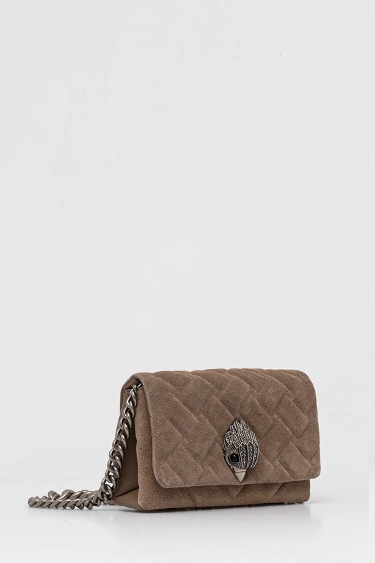 Semišová kabelka Kurt Geiger London MINI KENSINGTON 9594547209 hnědá AW25