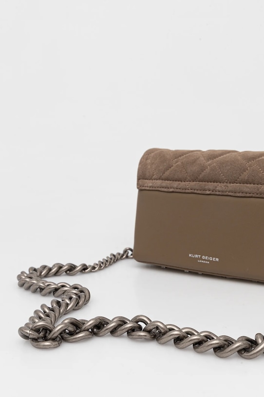 Accesorii Kurt Geiger London geantă de mână din piele întoarsă MINI KENSINGTON 9594547209 maro