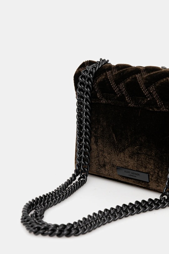 Akcesoria Kurt Geiger London torebka VELVET MINI KENSINGTON 5018331789 brązowy