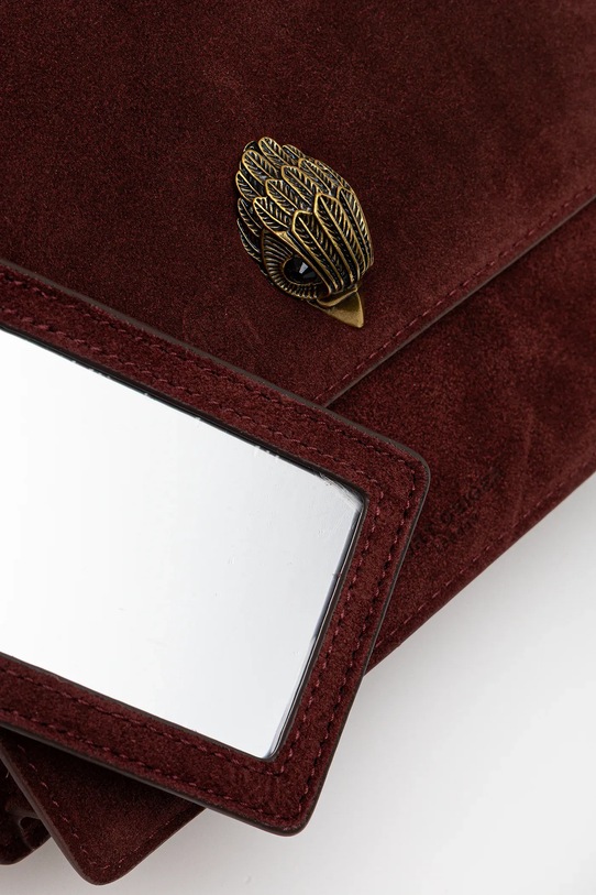 Kurt Geiger London torebka zamszowa SHOREDITCH 9540454209 bordowy