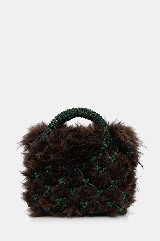 Accesorii Kurt Geiger London geantă MACRAME CRYSTAL 2038279999 maro