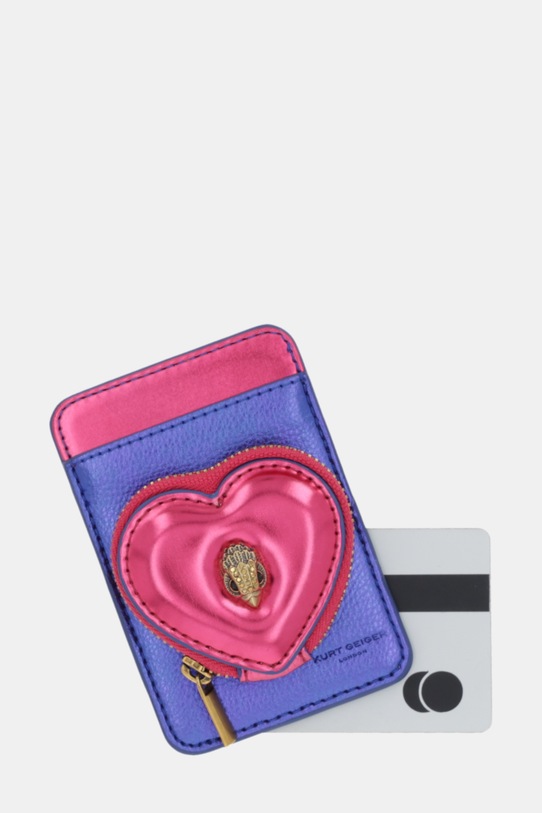 Akcesoria Kurt Geiger London etui na kartę 4980189979 fioletowy