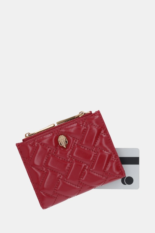 Kurt Geiger London portfel skórzany MINI PURSE KENSINGTON 4198750319 czerwony