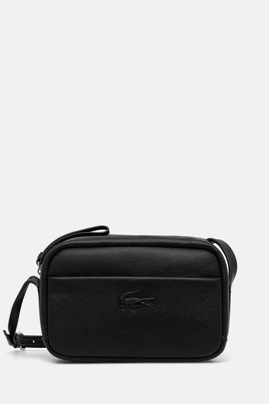 Kožená kabelka Lacoste jednofarebný čierna NF4506IE