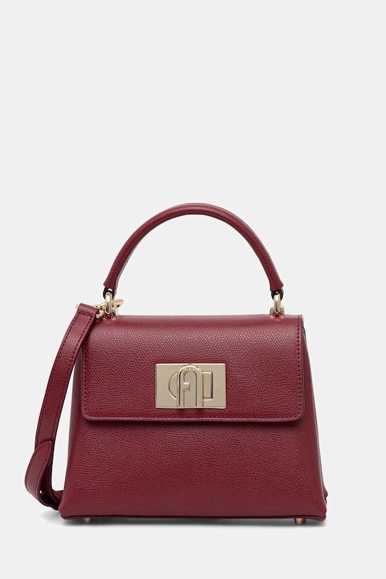 Furla torebka skórzana skóra licowa bordowy WB00109.ARE000.CGQ00