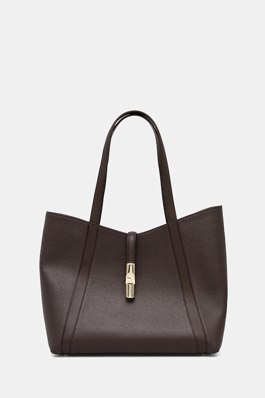 Kožna torba Furla bez uzorka smeđa WB01788.BX3353.2460S